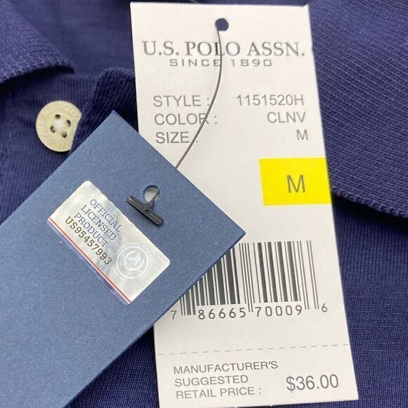 NWT U.S. Polo Assn Men’s Color Block Shirt Size M - Picture 8 of 8